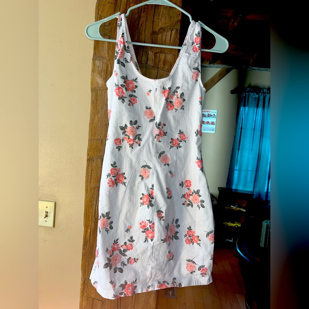 White dress with flowers